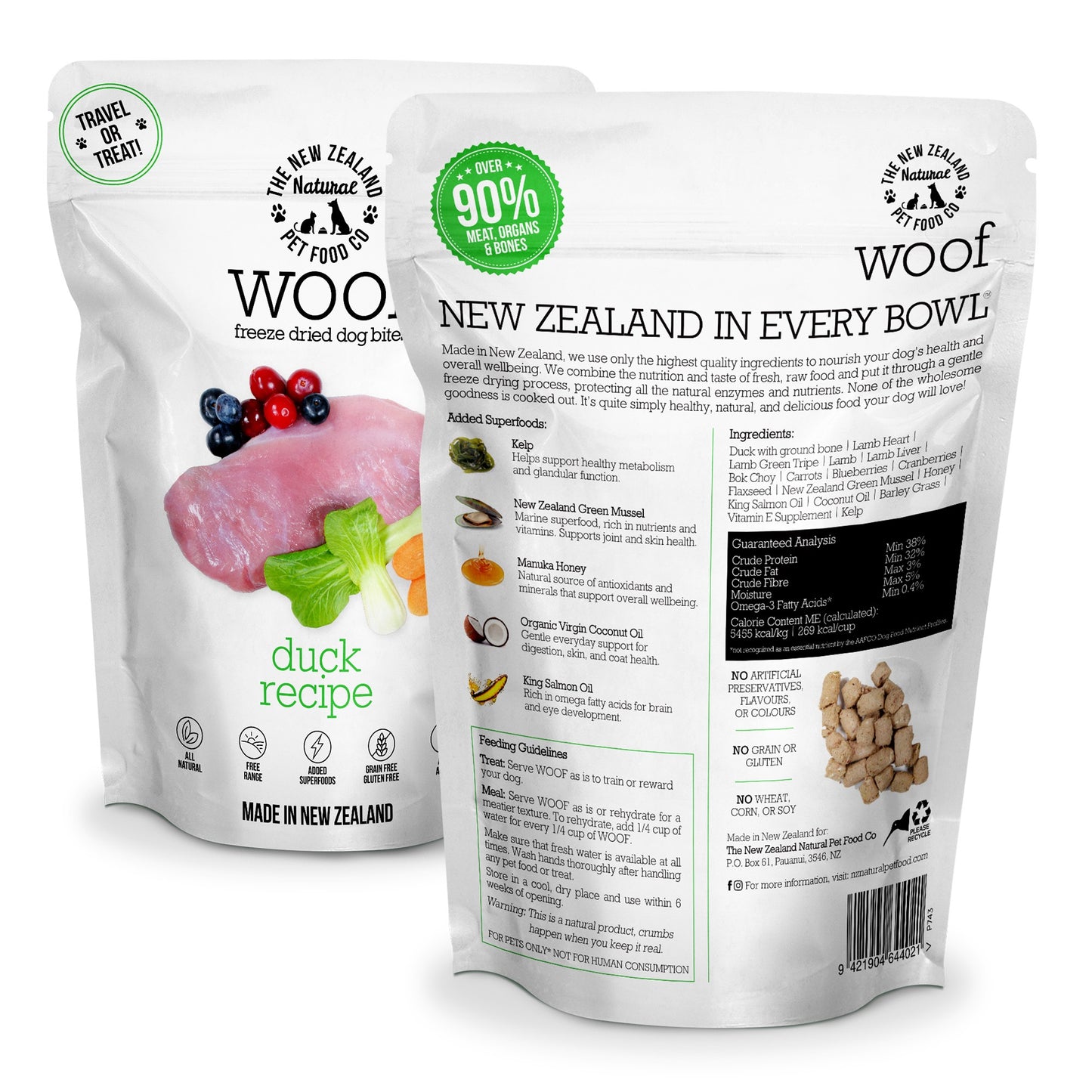 Woof Freeze Dried Duck Dog Treats