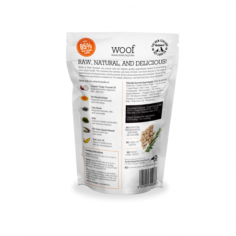 WOOF Freeze Dried Wild Brushtail Dog Treats