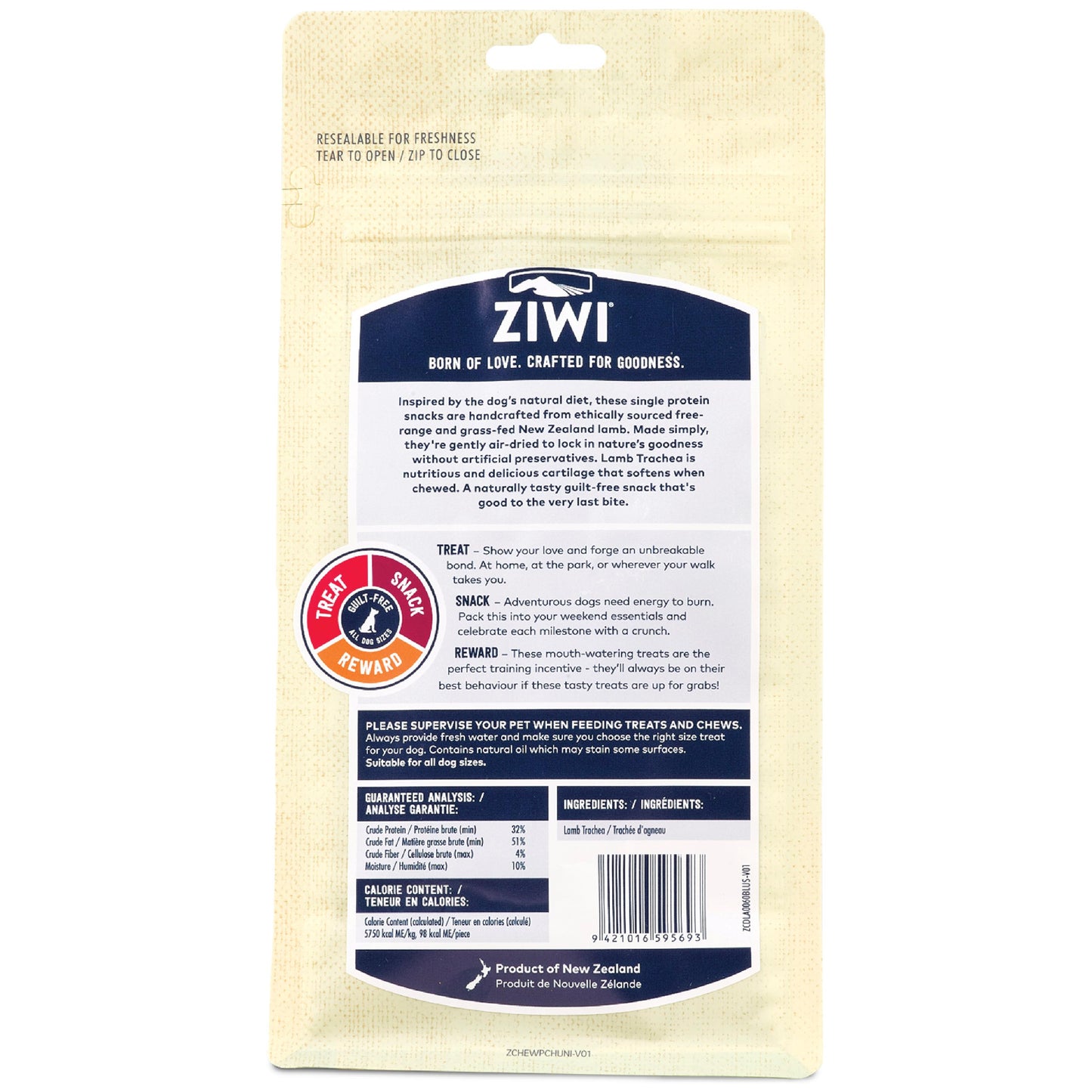 Ziwi Peak Lamb Trachea Dog Chews