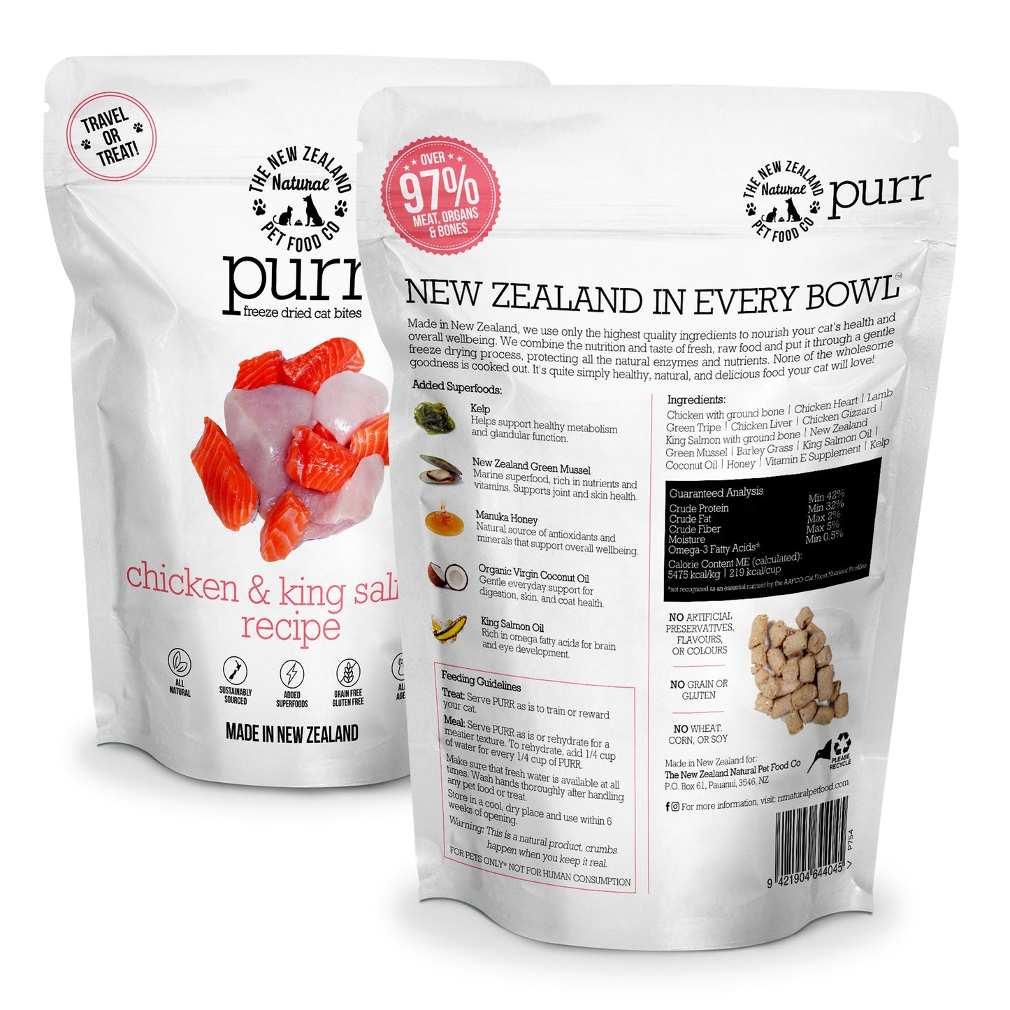 Purr Chicken & Salmon Freeze Dried Cat Treats