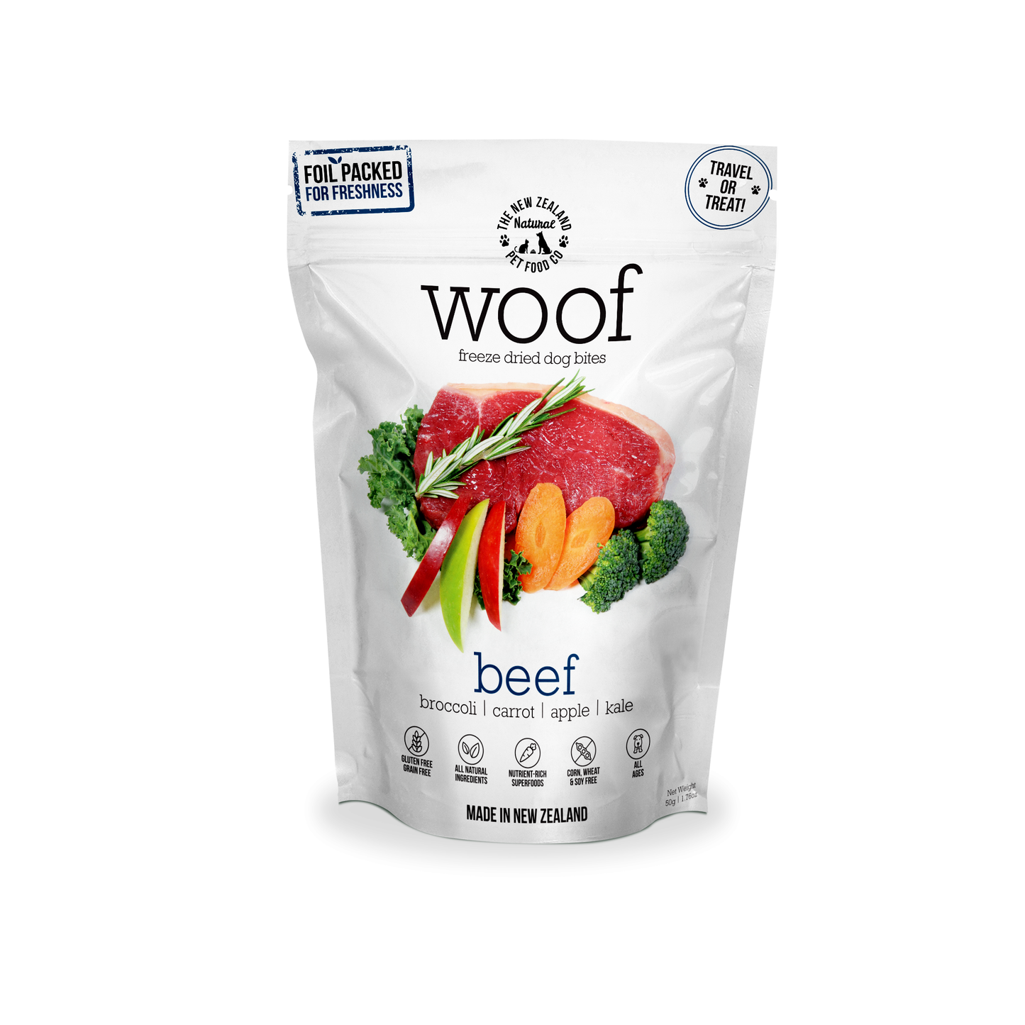 WOOF Freeze Dried Beef Dog Treats