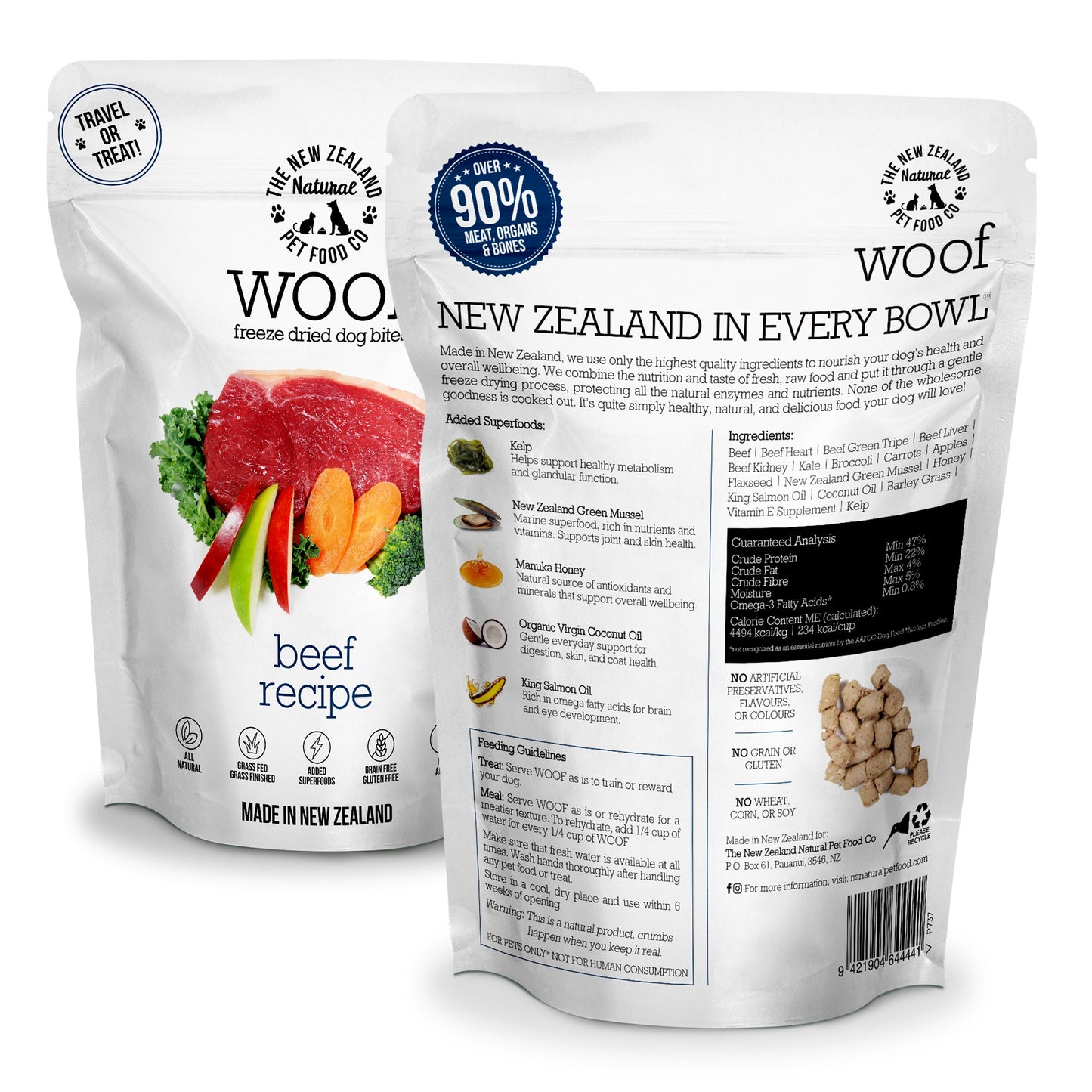 Woof Freeze-Dried Beef Dog Treats