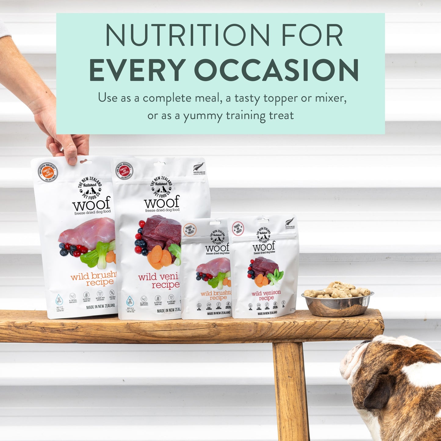 Woof Freeze Dried Wild Venison Dog Treats