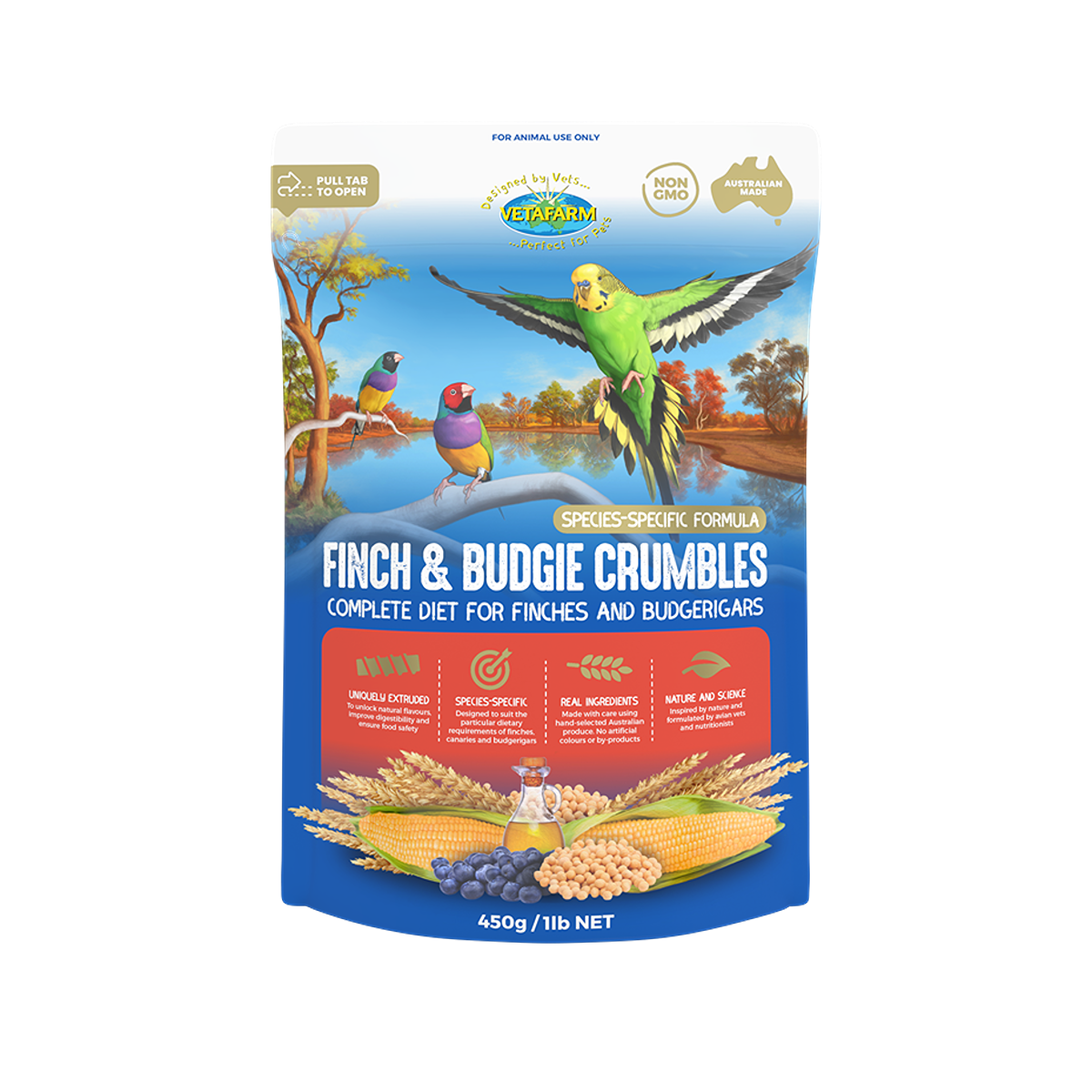 Vetafarm Finch & Budgie Crumbles Bird Food