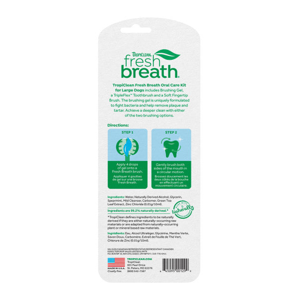 Tropiclean Oral Care Kit For Dogs