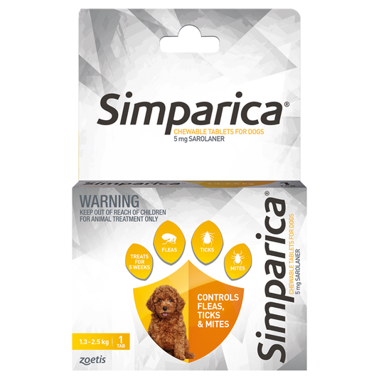 Simparica Chewable Flea Treatment for Puppies 1.3-2.5kg