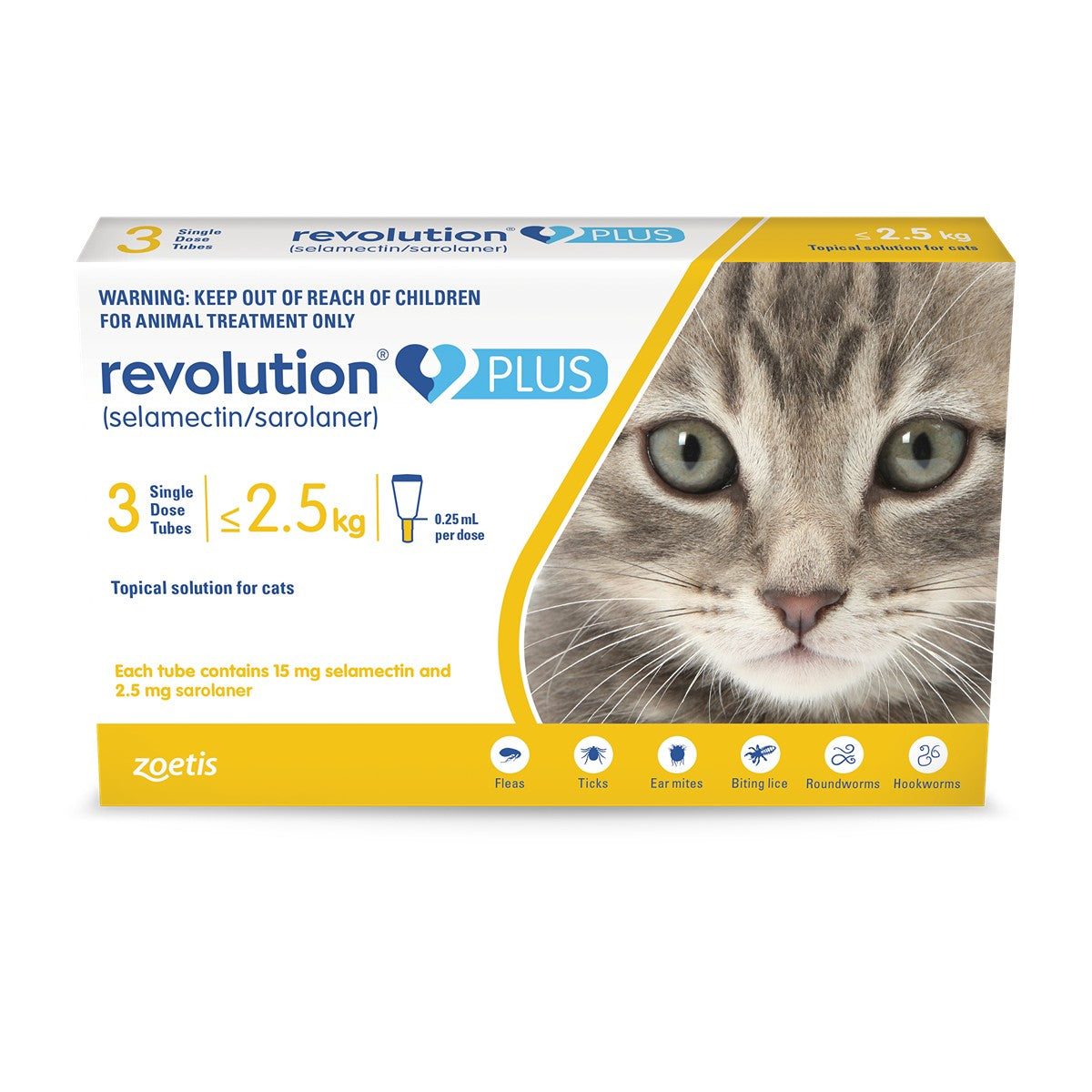 Revolution Plus Flea Treatment for Cats & Kittens <2.5kg