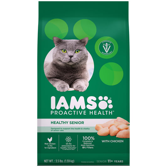 Iams Proactive Health Senior Chicken Dry Cat Food