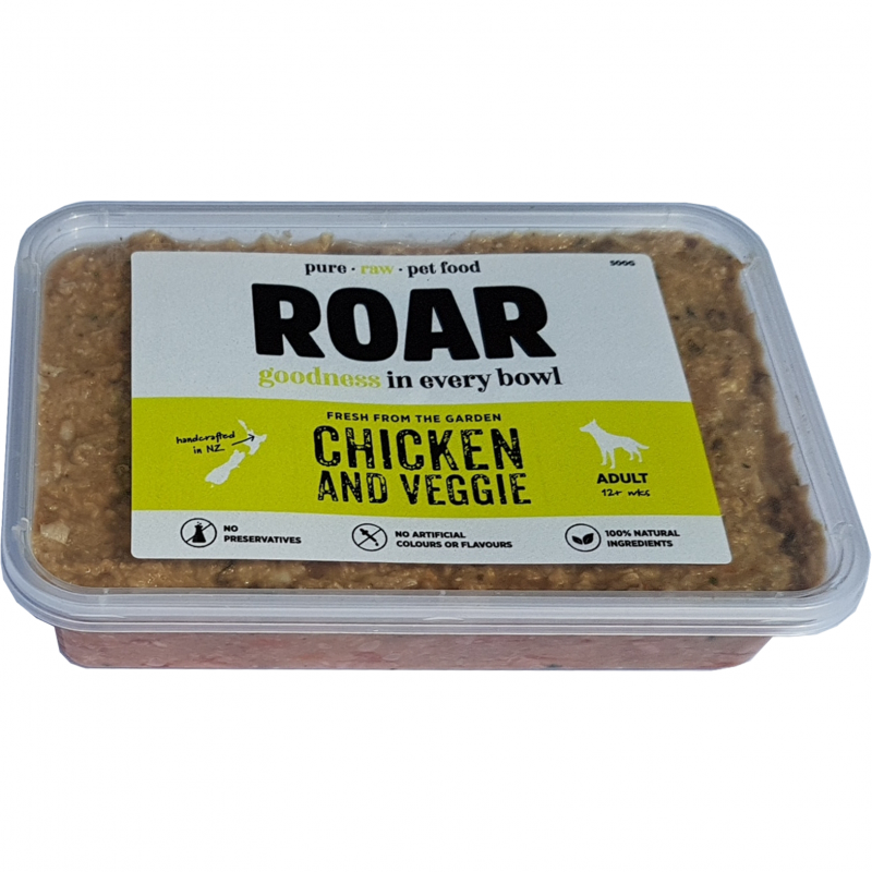 ROAR Raw Chicken & Veggie Frozen Dog Food