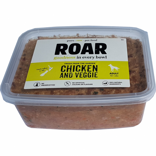 ROAR Raw Chicken & Veggie Frozen Dog Food