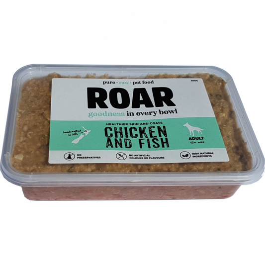 ROAR Raw Chicken & Fish Frozen Dog Food