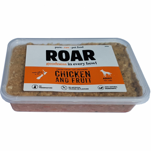 ROAR Raw Chicken & Fruit Frozen Dog Food