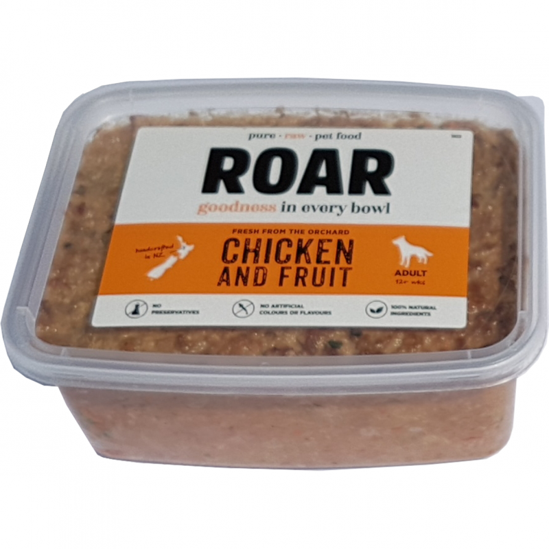 ROAR Raw Chicken & Fruit Frozen Dog Food