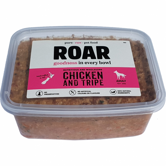ROAR Raw Chicken & Tripe Frozen Dog Food