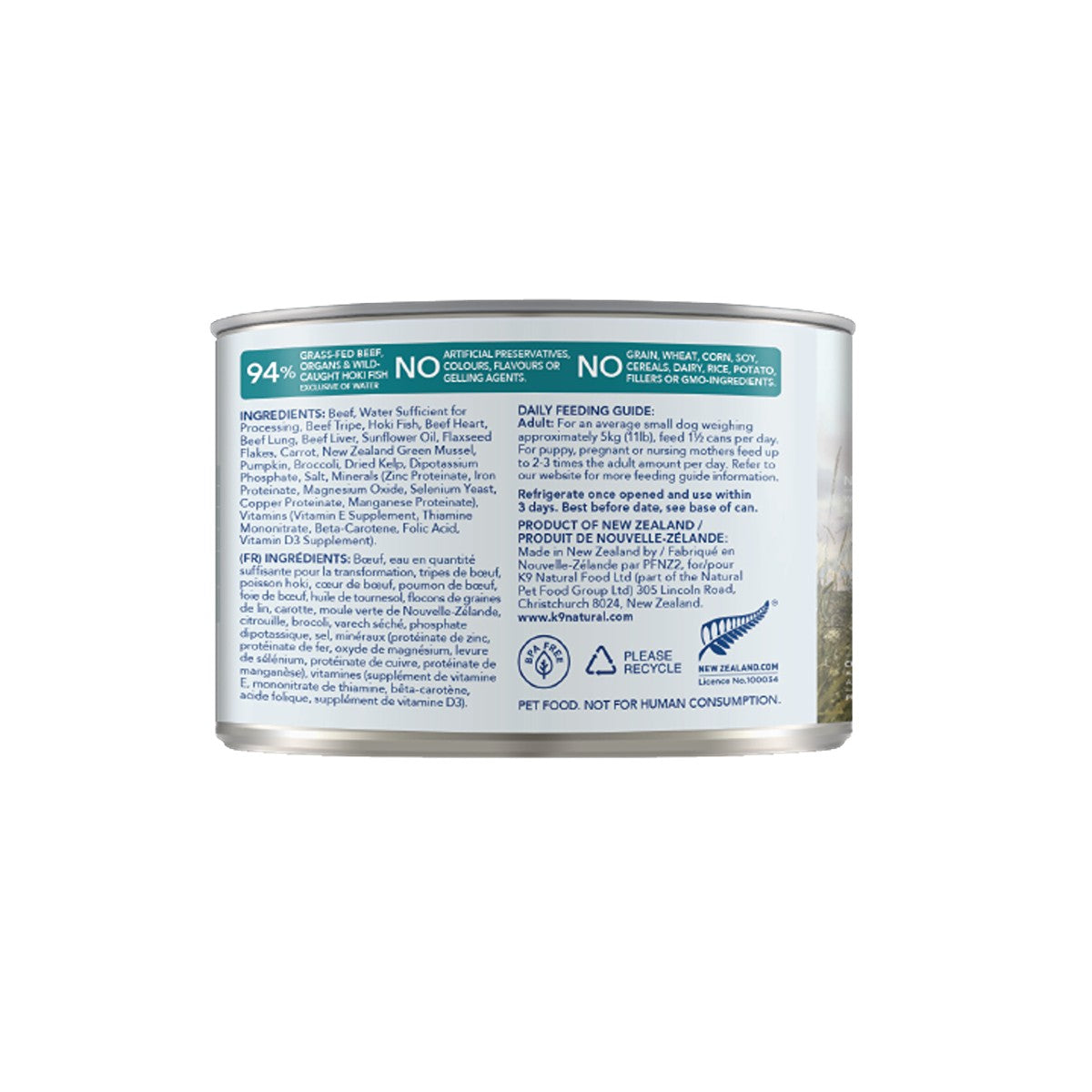K9 Natural Hoki & Beef Feast Wet Dog Food