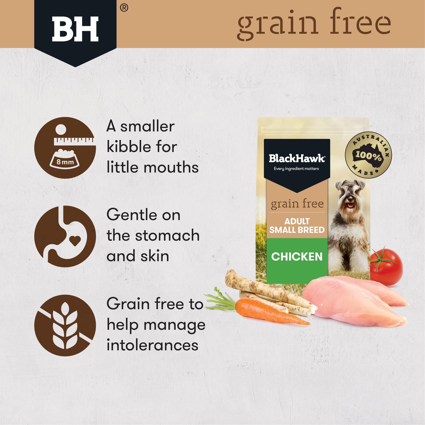 Black Hawk Grain Free Chicken Small Breed Dry Dog Food