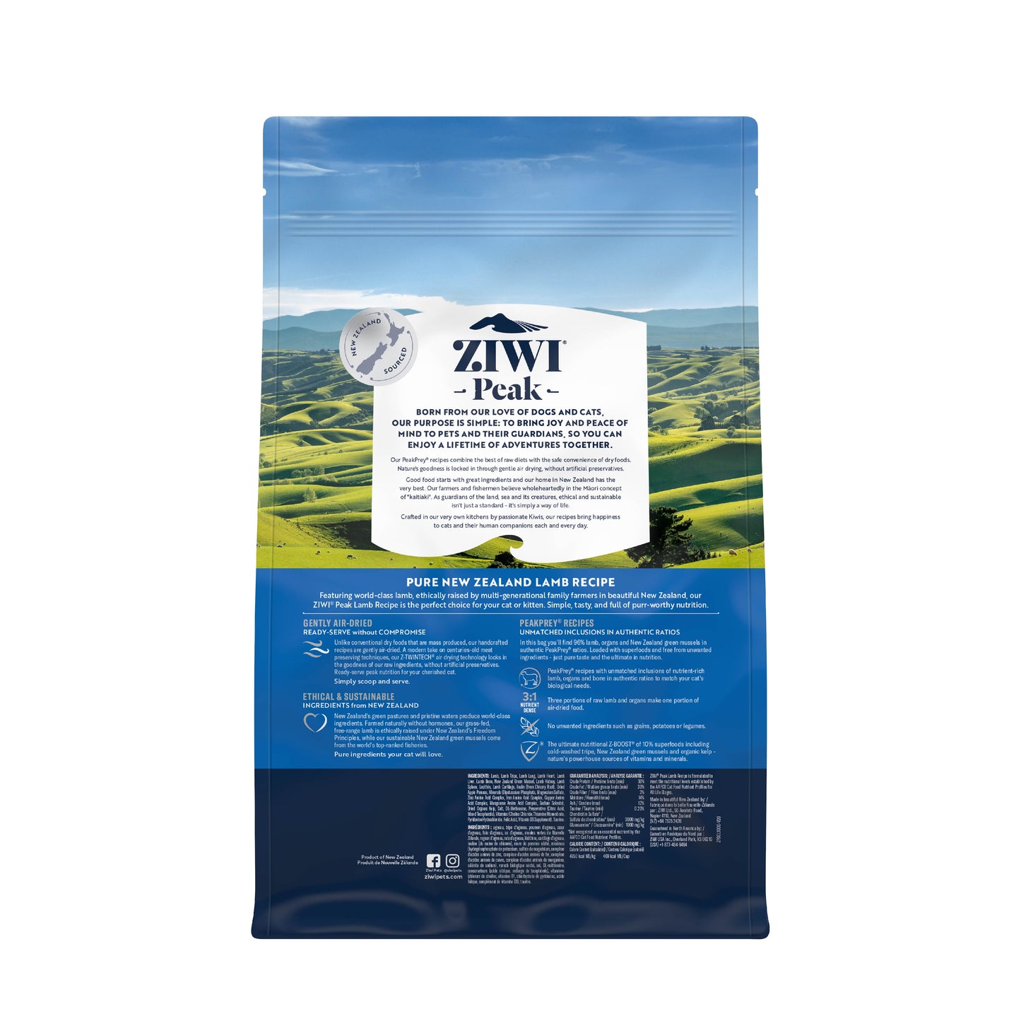Ziwi Peak Lamb Air Dried Dry Cat Food