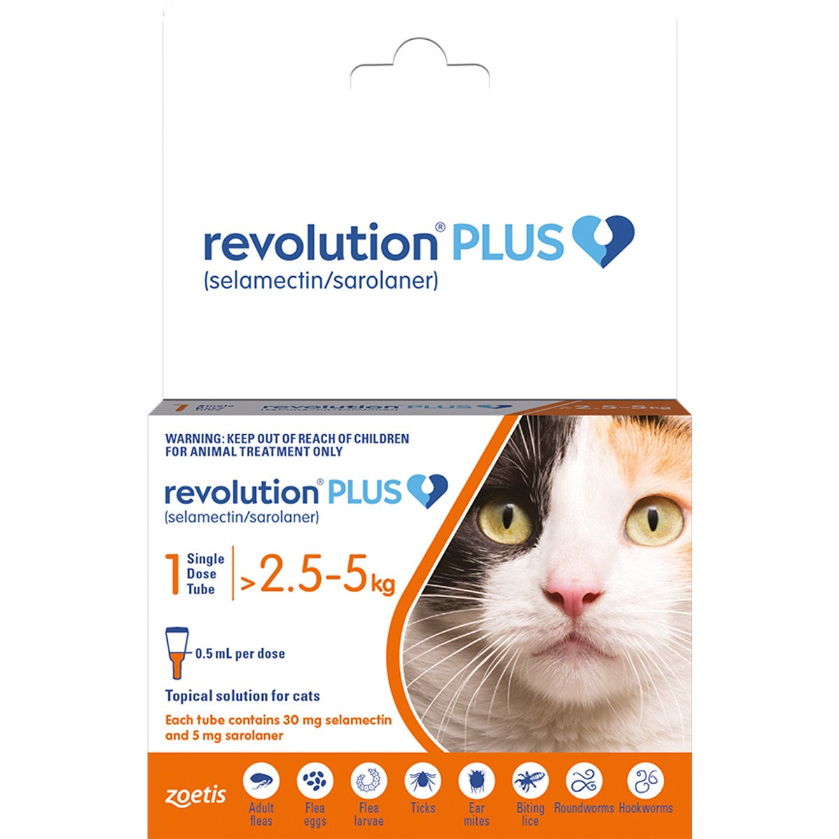 Revolution Plus Flea Treatment for Cats 2.5-5kg