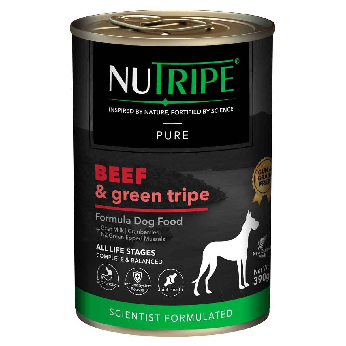 NUTRIPE Pure Gum-Free Beef & Green Tripe Wet Dog Food