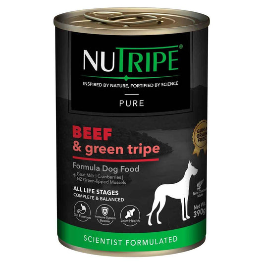 NUTRIPE Pure Gum-Free Beef & Green Tripe Wet Dog Food