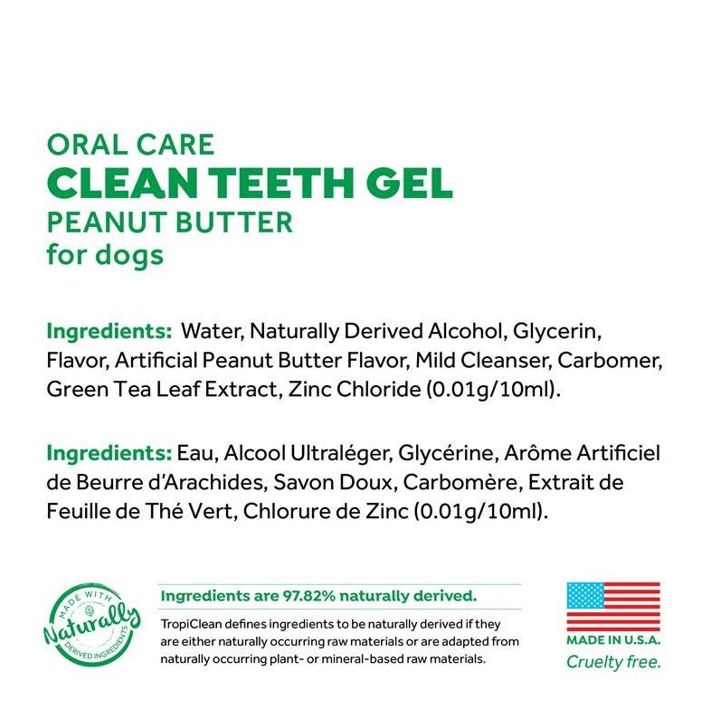 Tropiclean Clean Teeth Gel Peanut Butter