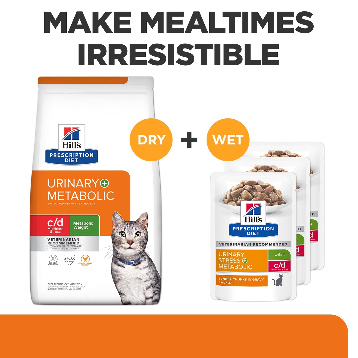 Hill's Prescription Diet c/d Urinary + Metabolic Dry Cat Food