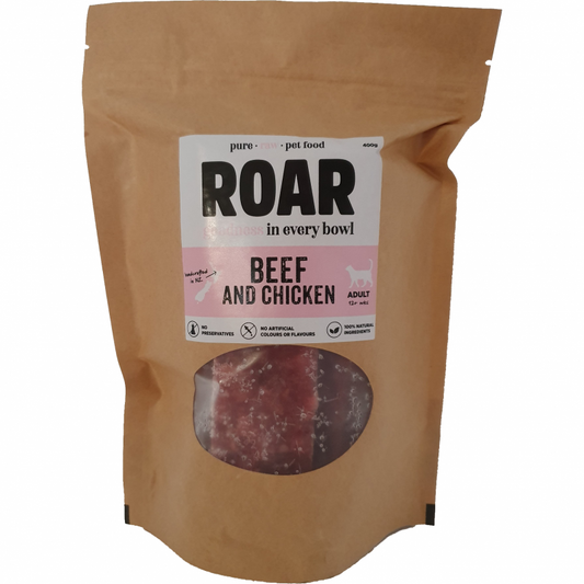 ROAR Raw Chicken & Beef Frozen Cat Food