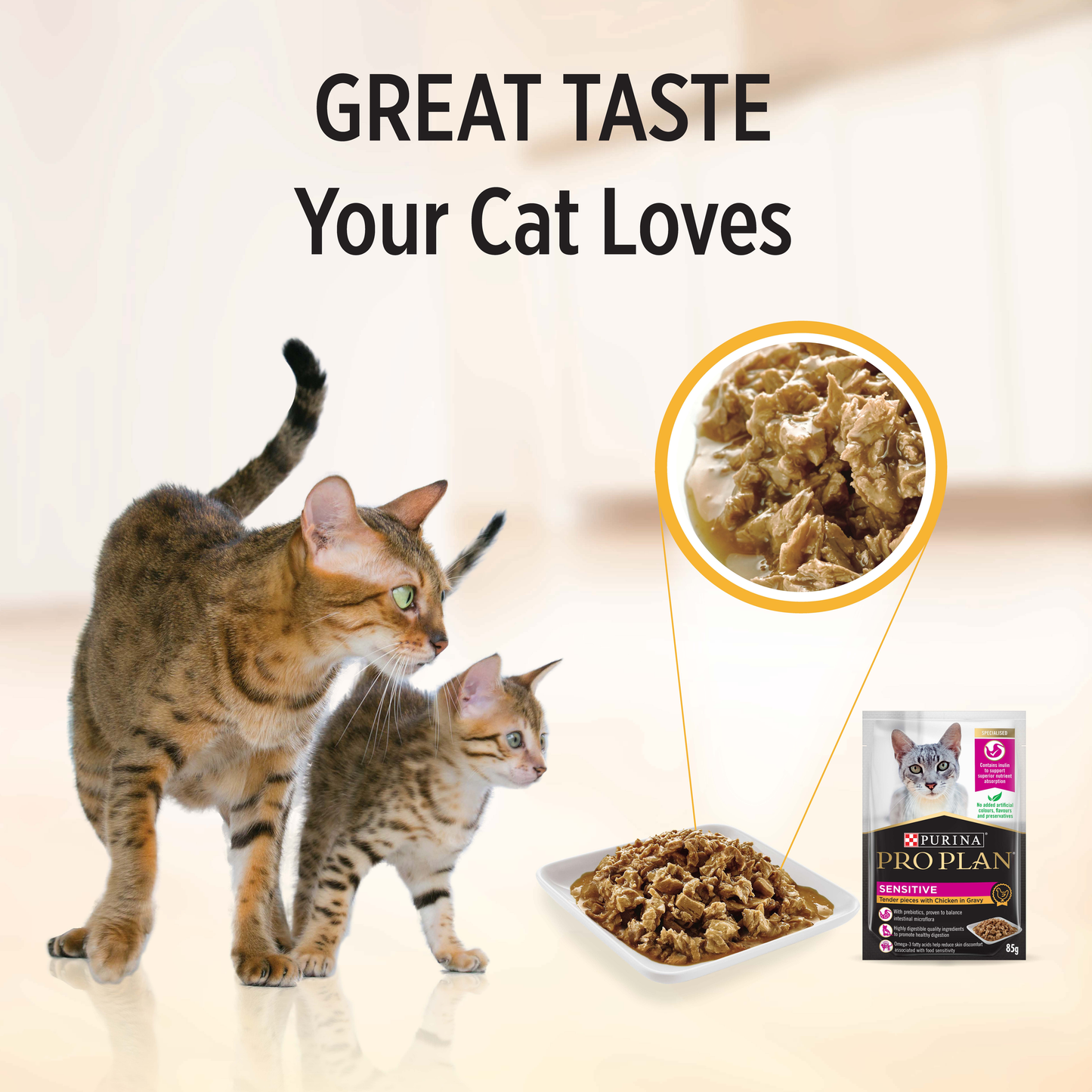 Pro Plan Sensitive Chicken in Gravy Wet Cat Food
