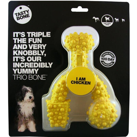 Tasty Bone Trio Chicken Dog Chew Toy