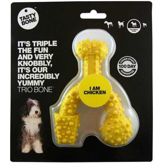 Tasty Bone Trio Chicken Dog Chew Toy