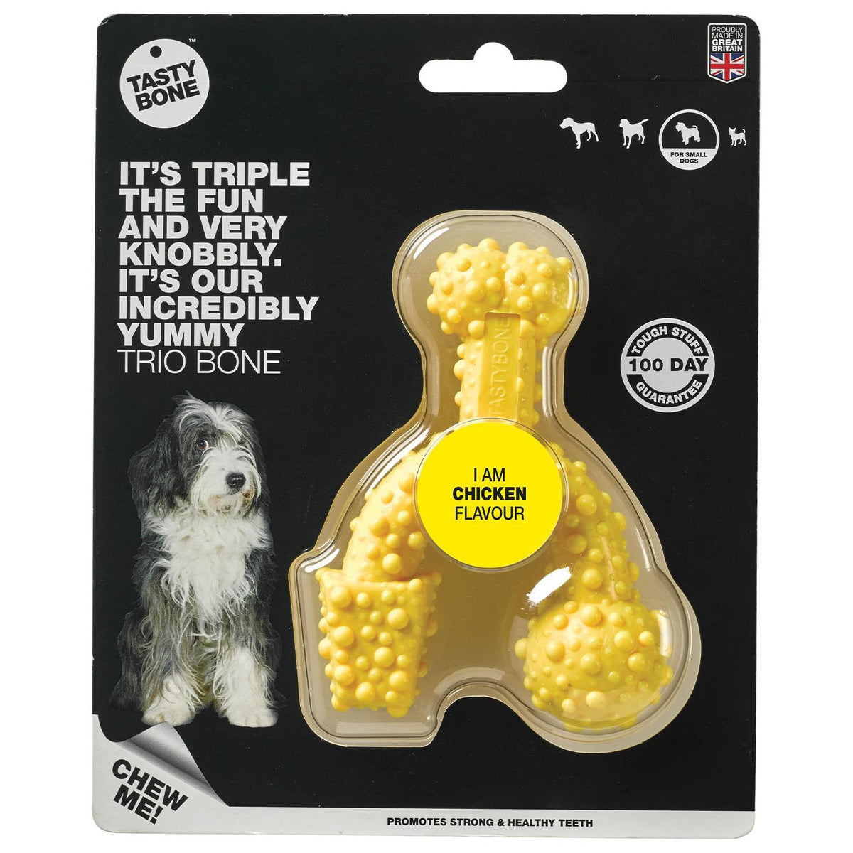 Tasty Bone Trio Chicken Dog Chew Toy