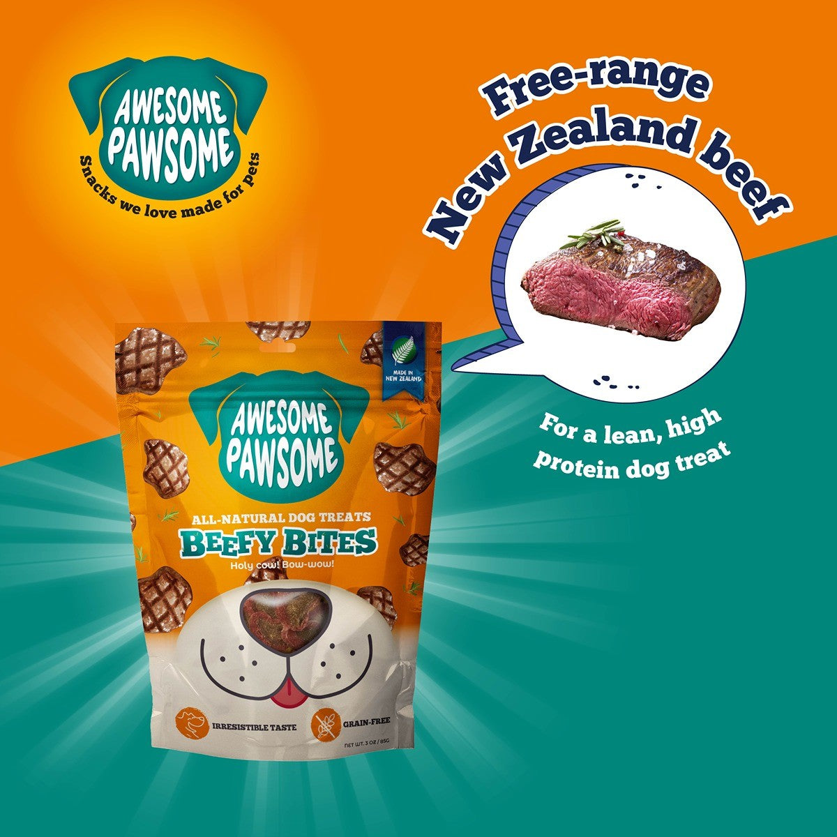 Awesome Pawsome Beefy Bites Dog Treats