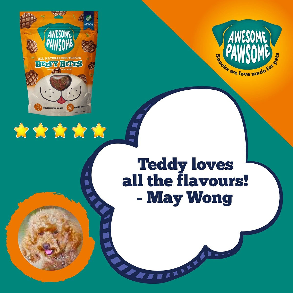 Awesome Pawsome Beefy Bites Dog Treats