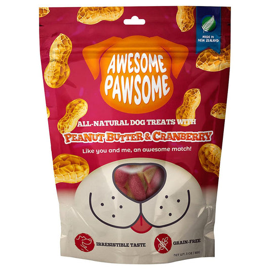 Awesome Pawsome Peanut Butter & Cranberry Dog Treats