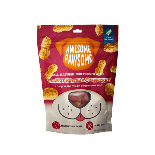Awesome Pawsome Peanut Butter & Cranberry Dog Treats
