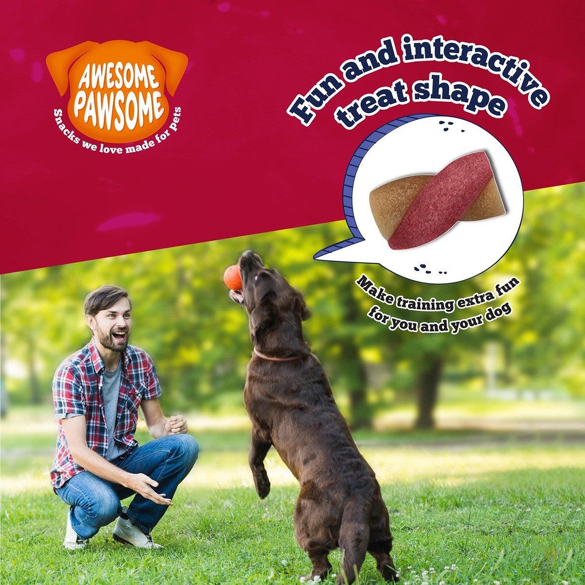 Awesome Pawsome Peanut Butter & Cranberry Dog Treats