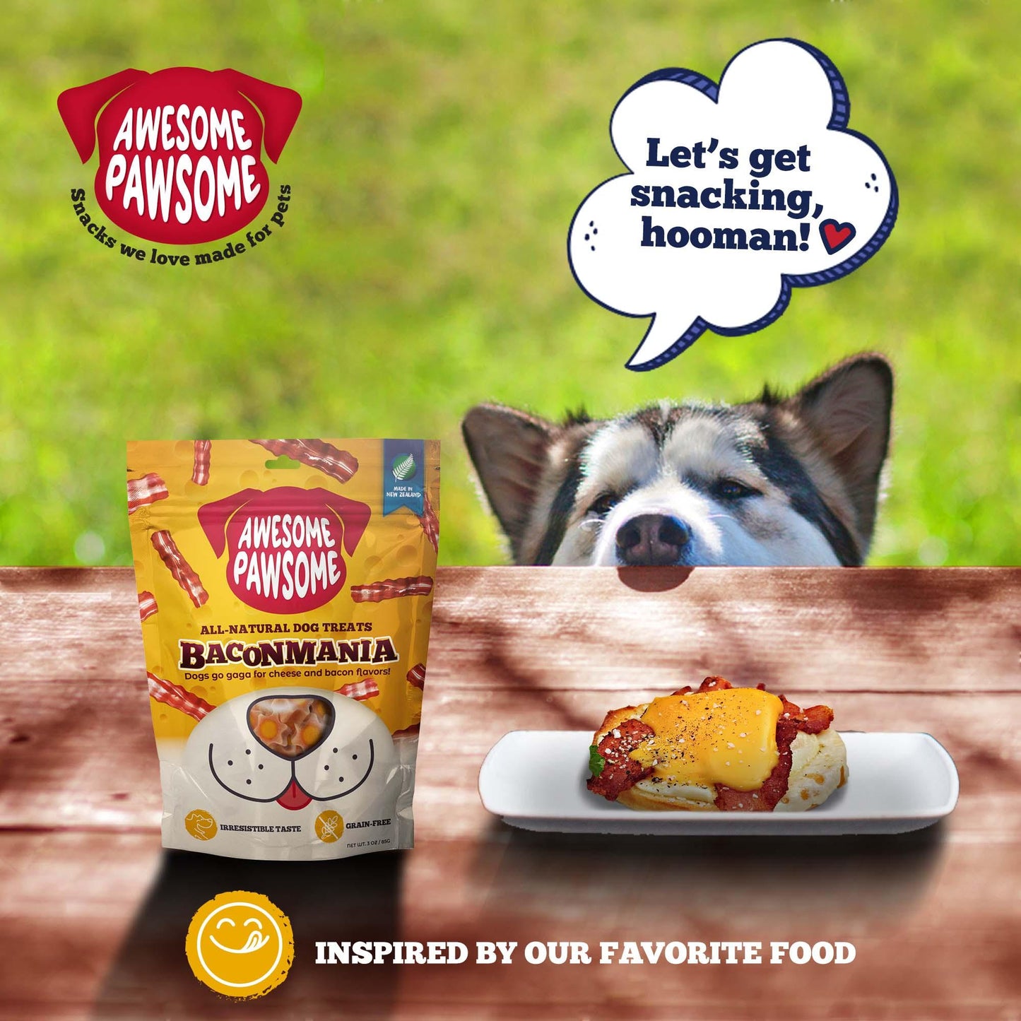 Awesome Pawsome Baconmania Dog  Treats