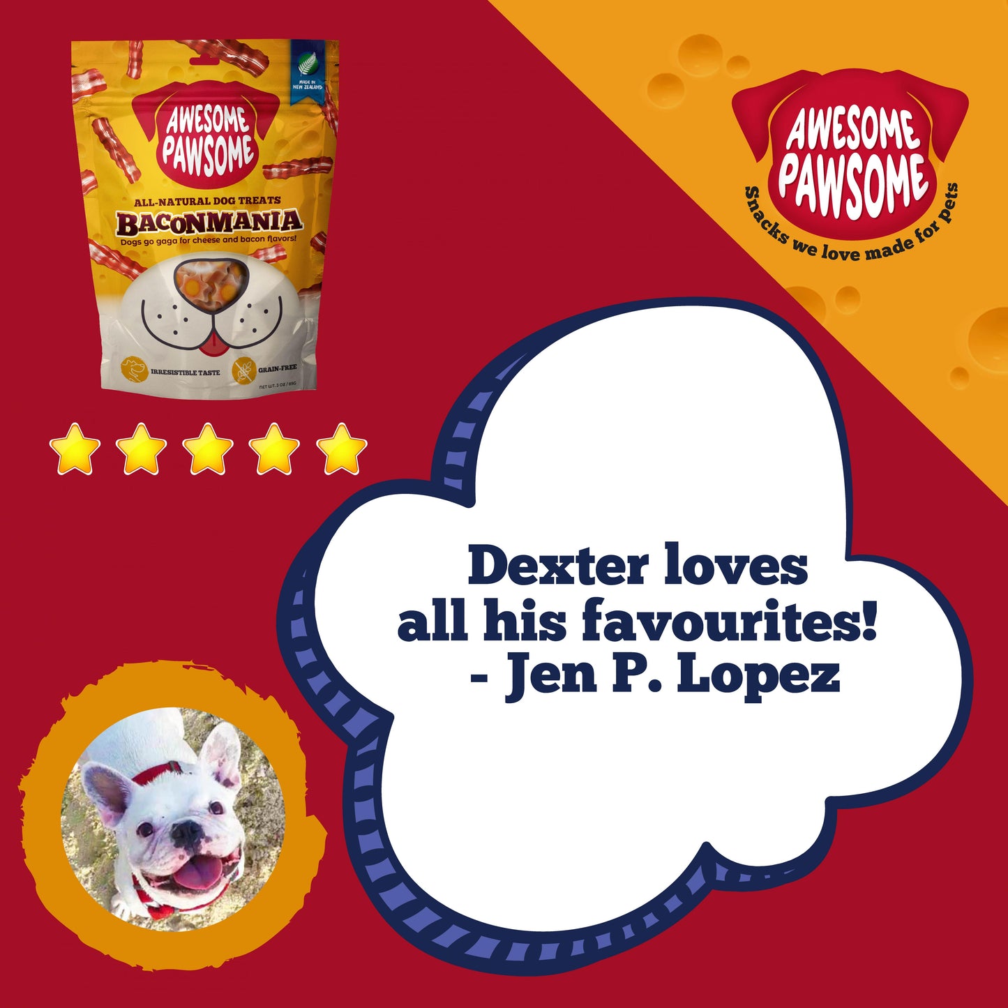 Awesome Pawsome Baconmania Dog  Treats