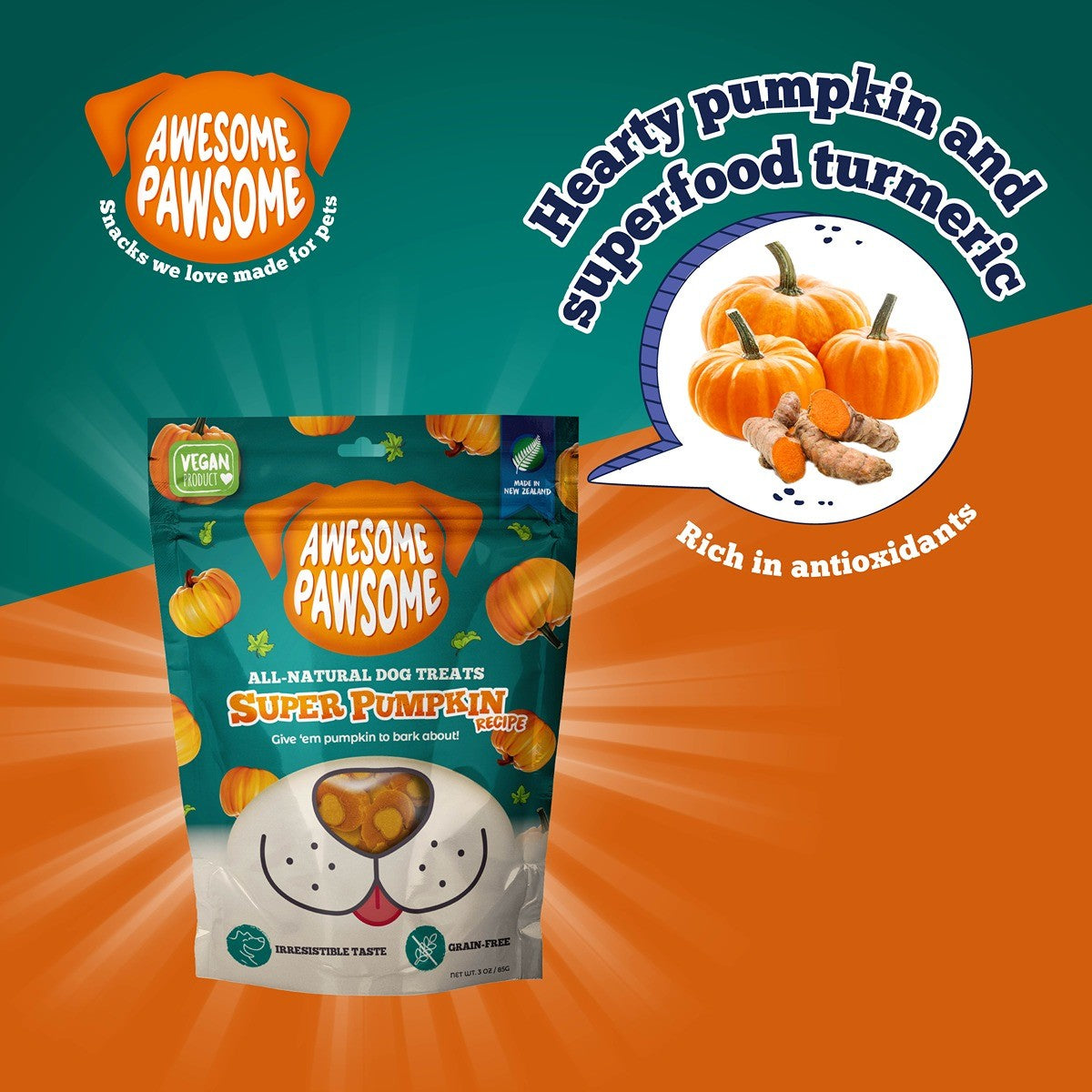 Awesome Pawsome Super Pumpkin Dog Treats