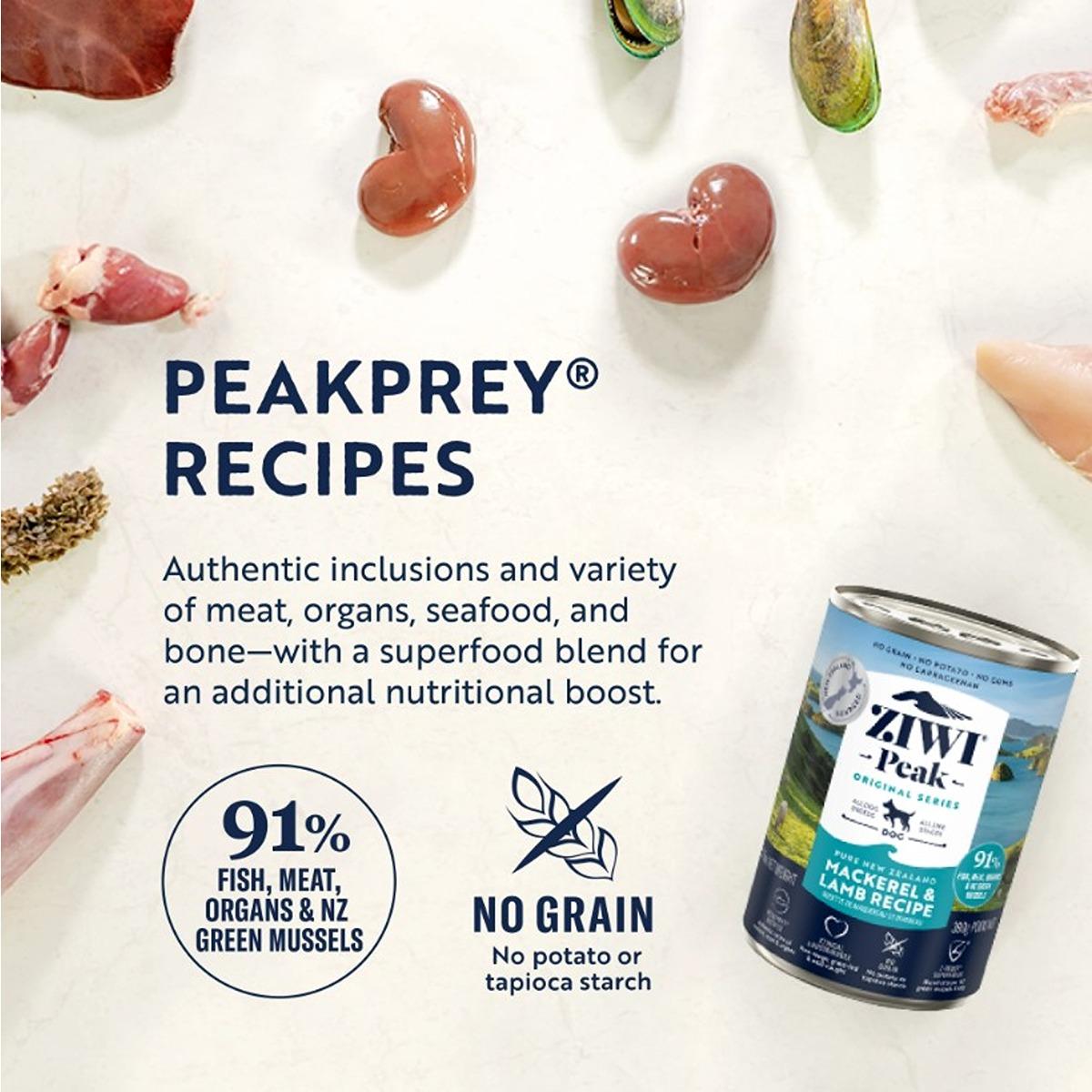 Ziwi Peak Canned Mackerel & Lamb Dog Food