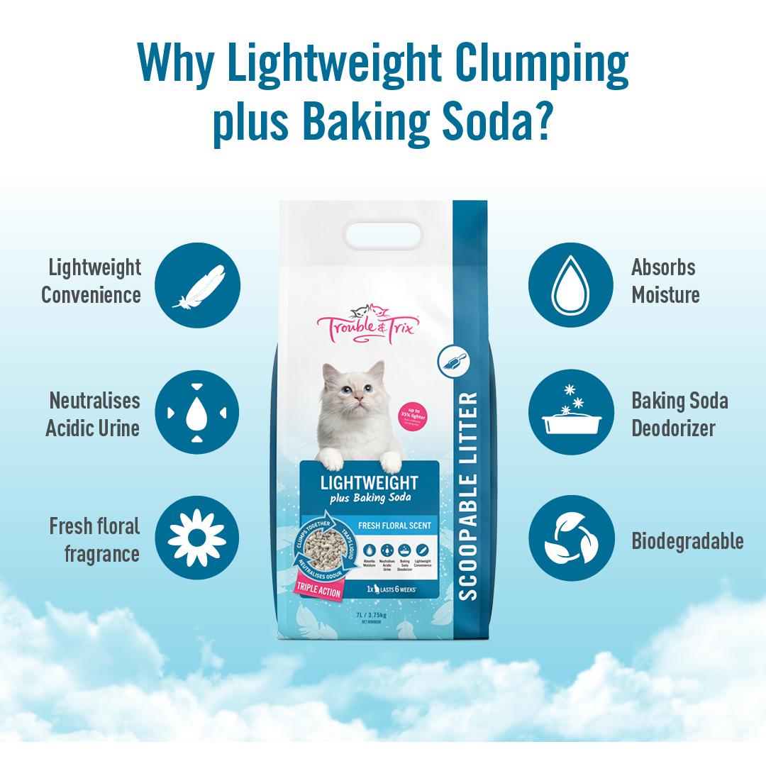 Trouble & Trix Light Weight Baking Soda Cat Litter