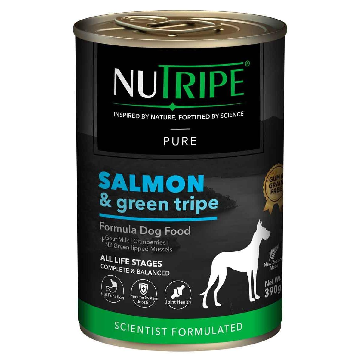 NUTRIPE Pure Gum-Free Salmon & Green Tripe Wet Dog Food