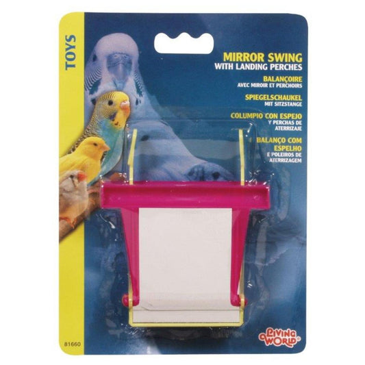 Living World Bird Mirror Swing with Landing Perch