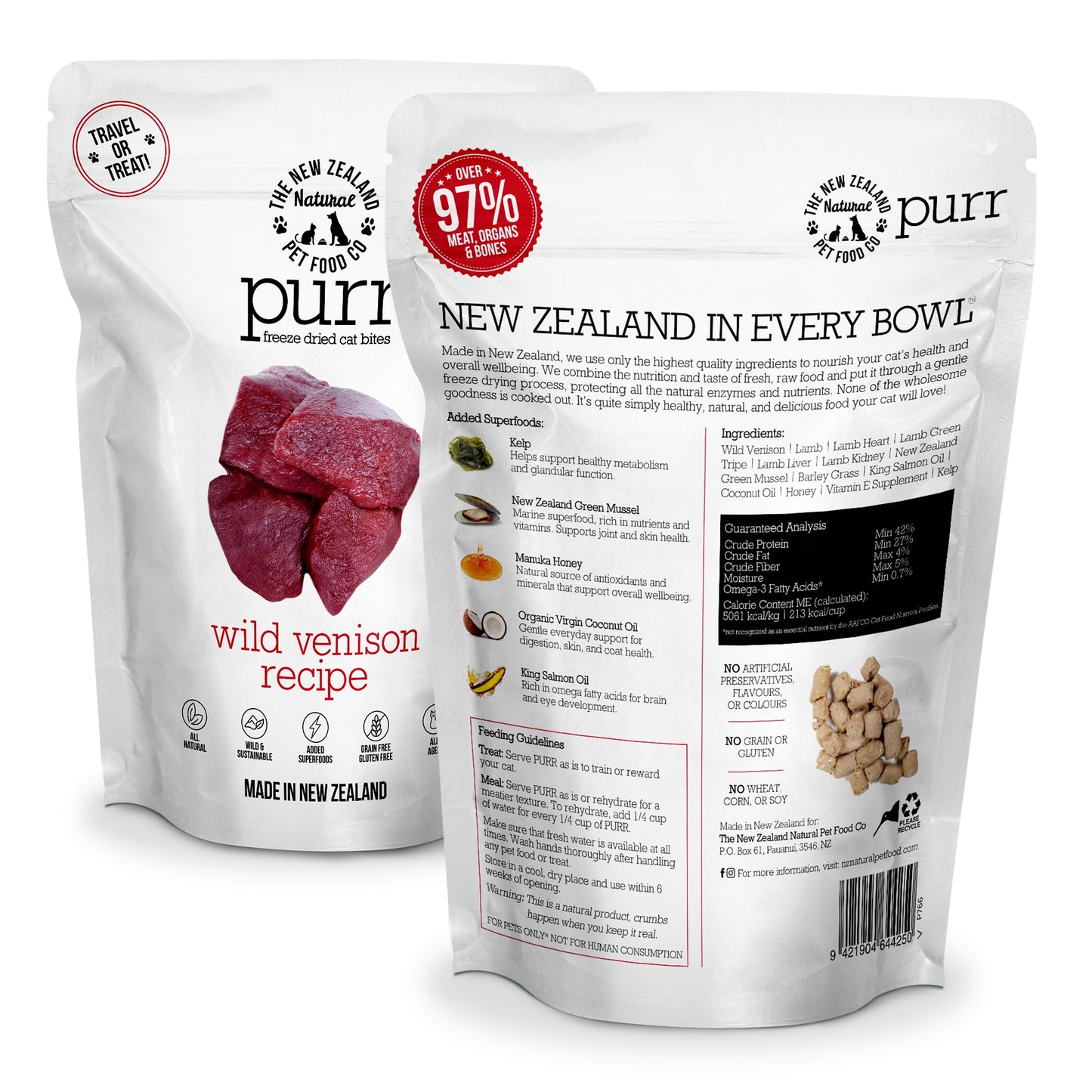 Purr Wild Venison Freeze Dried Cat Treats