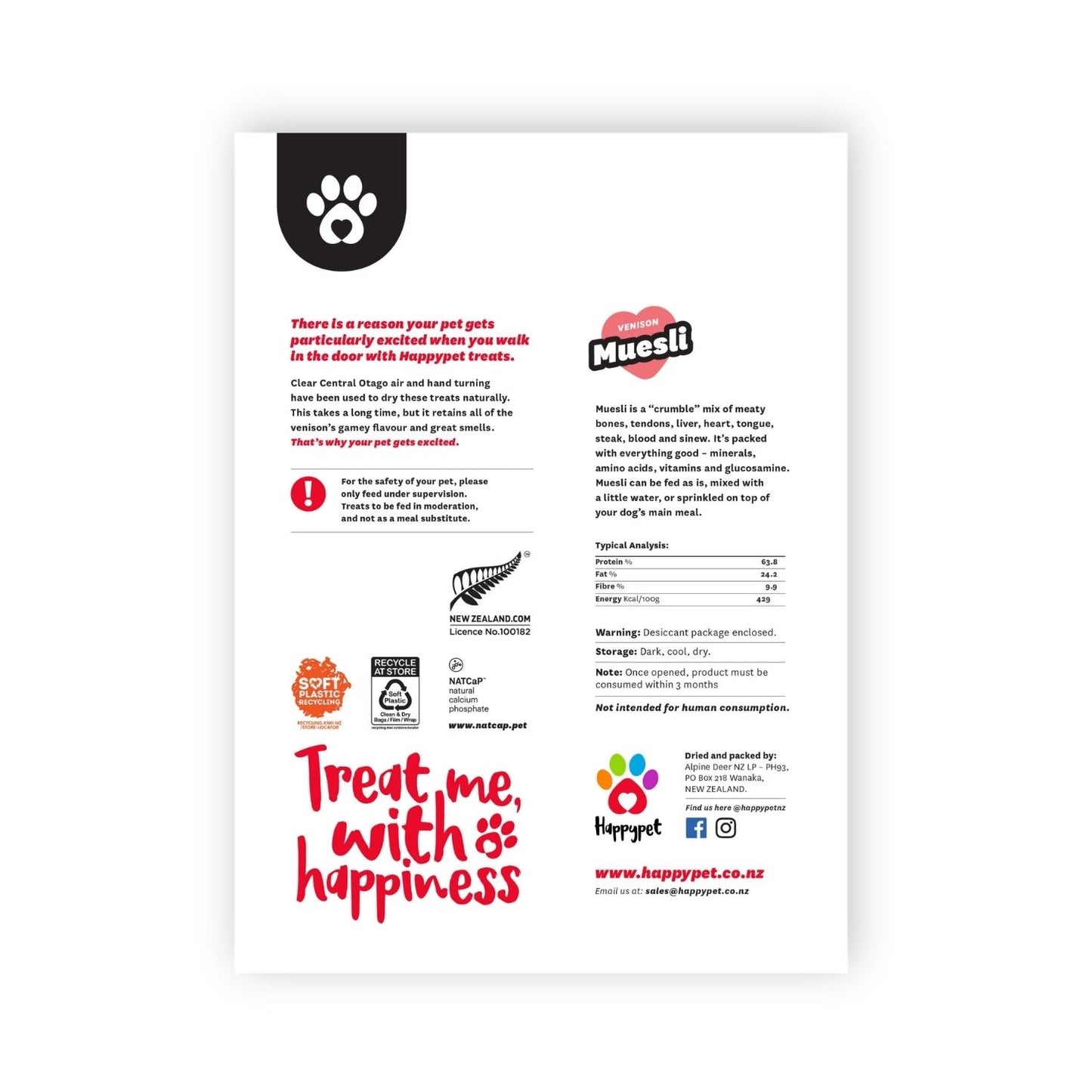 HappyPet Venison Muesli Dog & Cat Treats