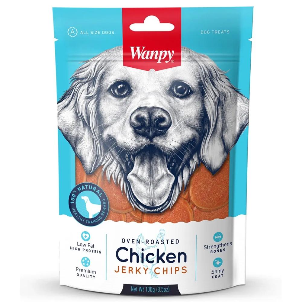 Wanpy Chicken Jerky Chips Dog Treats