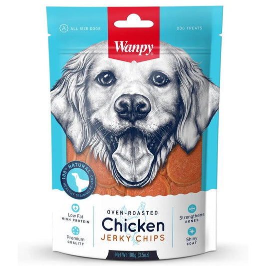 Wanpy Chicken Jerky Chips Dog Treats