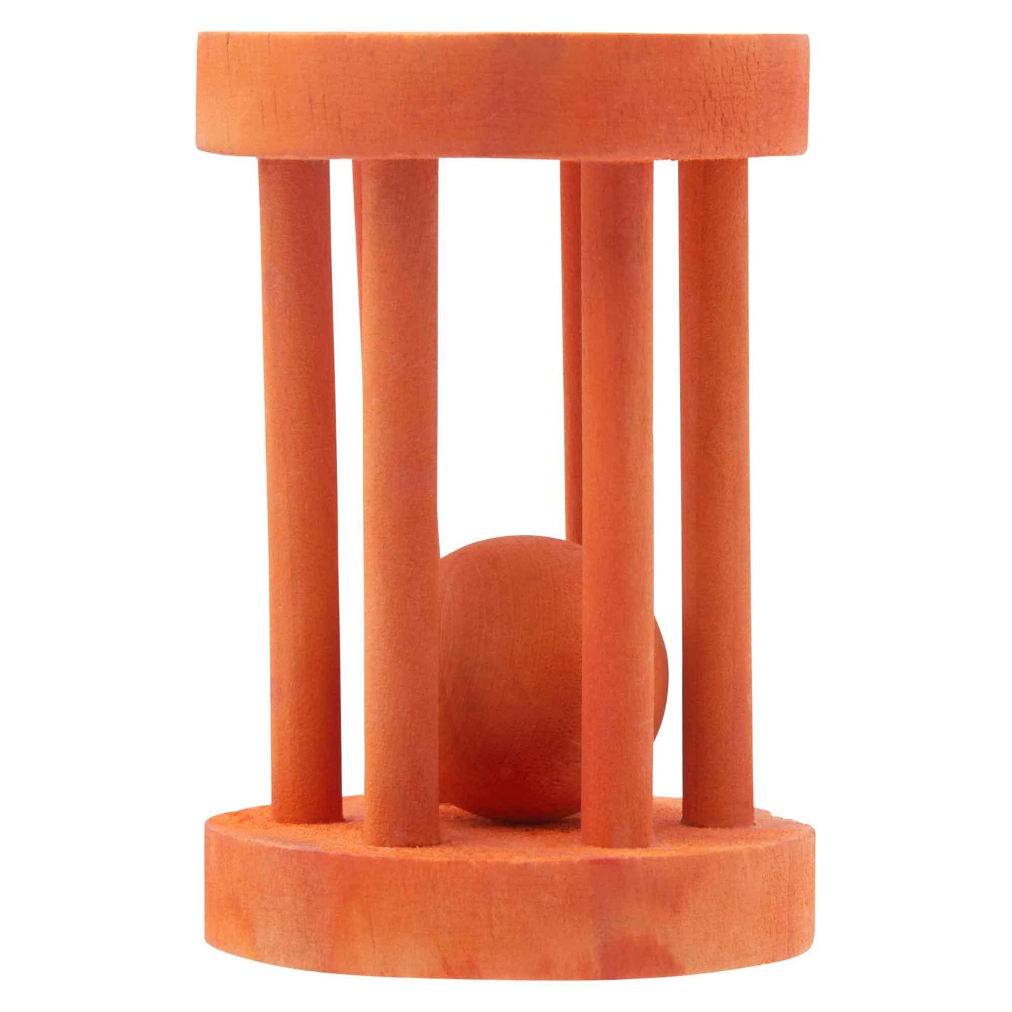 Lexi & Me Small Animal Wooden Chew Rolling Barrel Orange