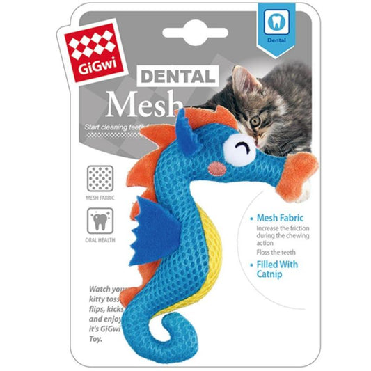 GiGwi Dental Mesh Seahorse Catnip Cat Toy