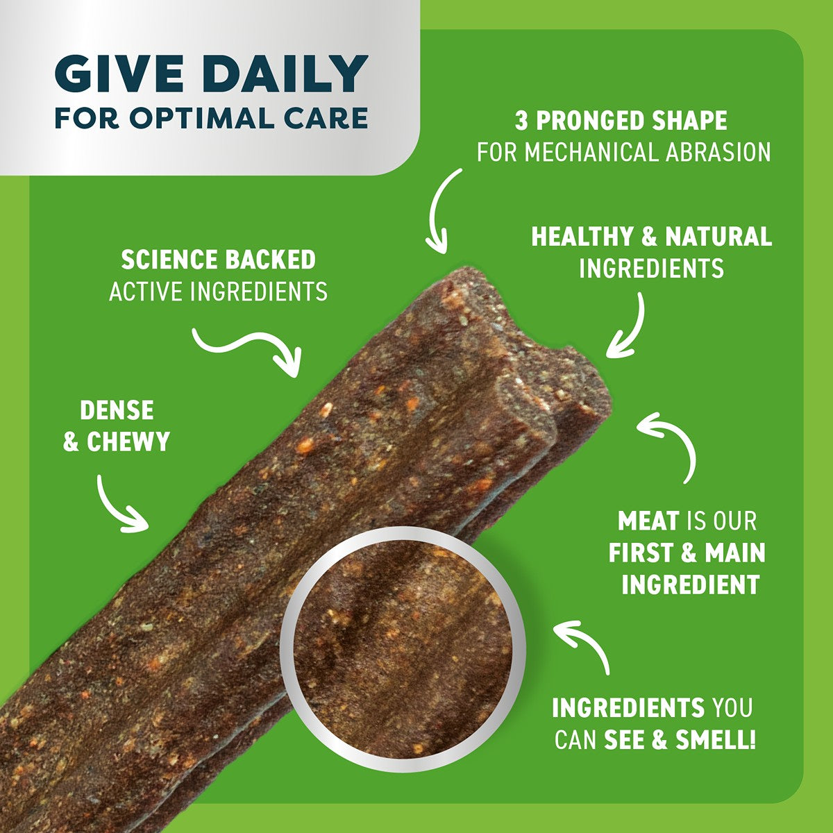 Bell & Bone Chicken, Mint and Seaweed Dental Sticks Dog Treats